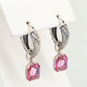 Pink Quartz & Sterling Sliver Earrings